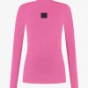 Aansluitende top met logo patch en col