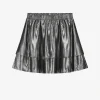 A-lijn rok met metallic look en elastische tailleband