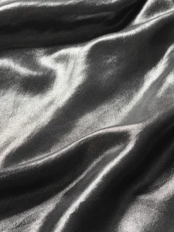 A-lijn rok met metallic look en elastische tailleband