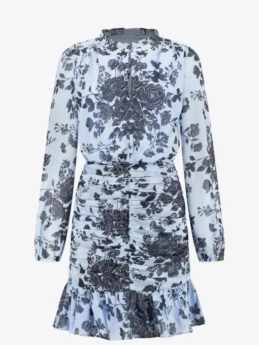 Bloemenprint jurk met ruches