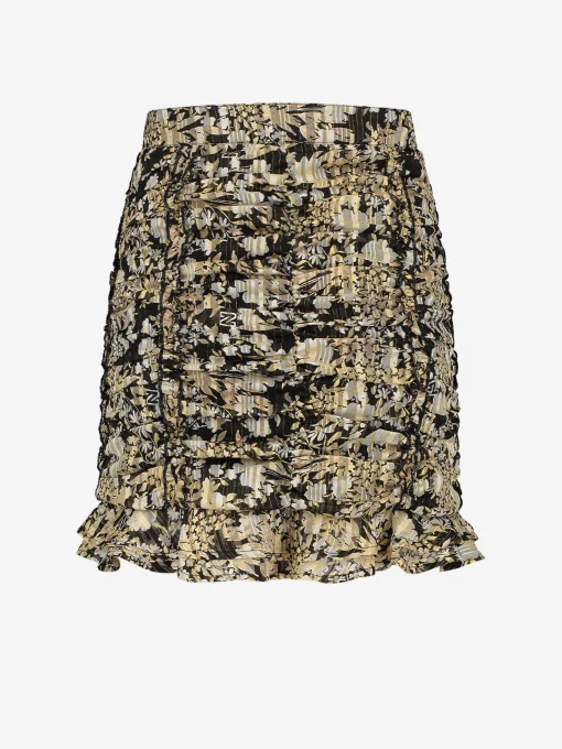 Bloemenprint rok met ruches