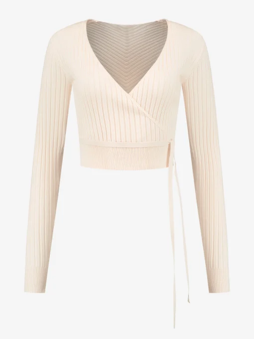 Cardigan met strikkoord