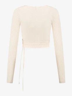 Cardigan met strikkoord
