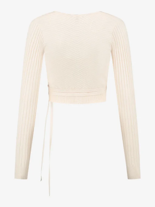 Cardigan met strikkoord