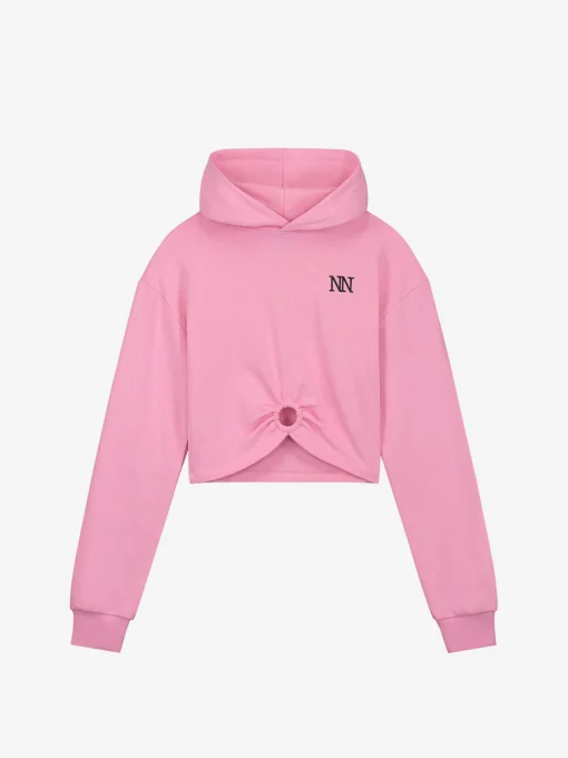 Cropped hoodie met ring
