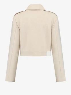 Cropped jacket met FH knopen