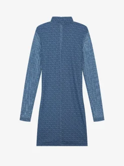 Fitted jurk met mesh