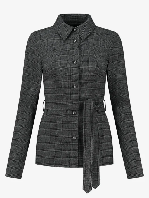 Geruite Blouse met ceintuur