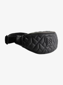 Gewatteerde heuptas met leren look en N-logo