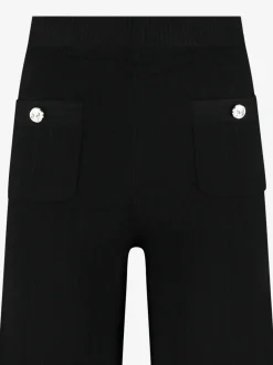 High waist pantalon met elastische tailleband