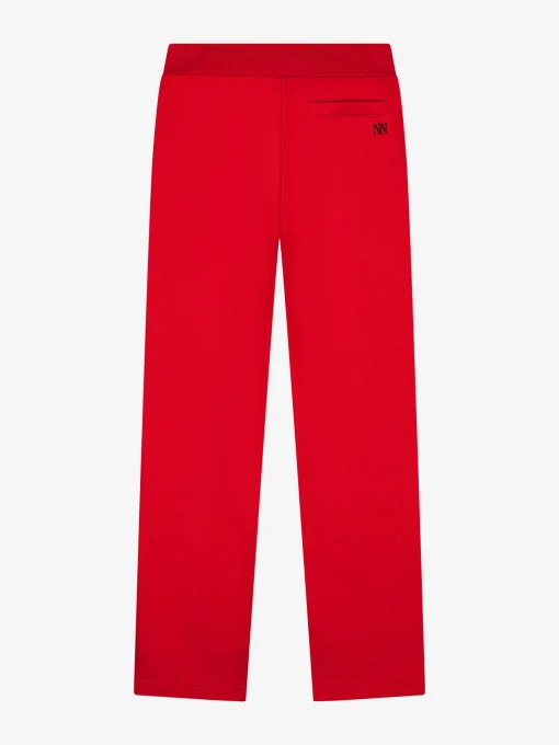 Joggingbroek met rechte pijpen en split