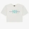 Korte T-shirt met NN print