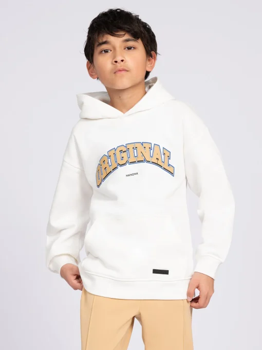 Losvallende hoodie met print