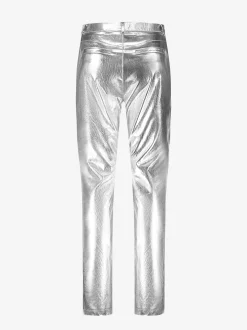 Metallic broek met rechte pijpen