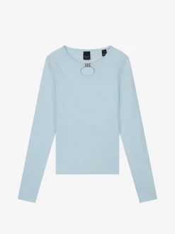 Rib top met open detail