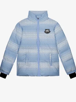 Ski jas met logo patroon en hoge kraag