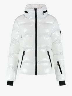 Ski jas met metallic look
