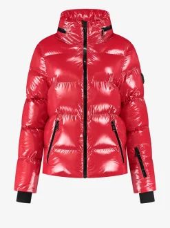 Ski jas met metallic look
