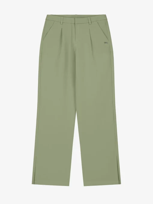 Straight fit broek met split
