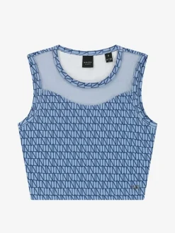 Top met logo patroon