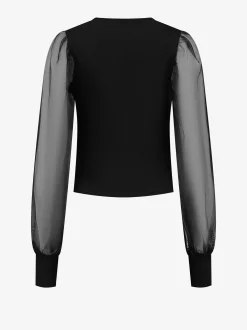 Top met mesh mouwen