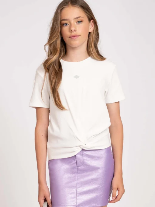 T-shirt met knoop