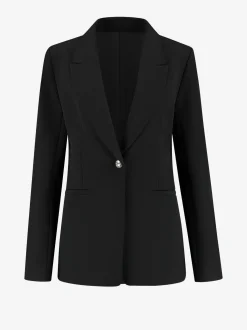 Aansluitende blazer met glitter studs