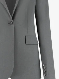 Aansluitende blazer met reverskraag en klepzakken