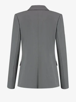 Aansluitende blazer met reverskraag en klepzakken