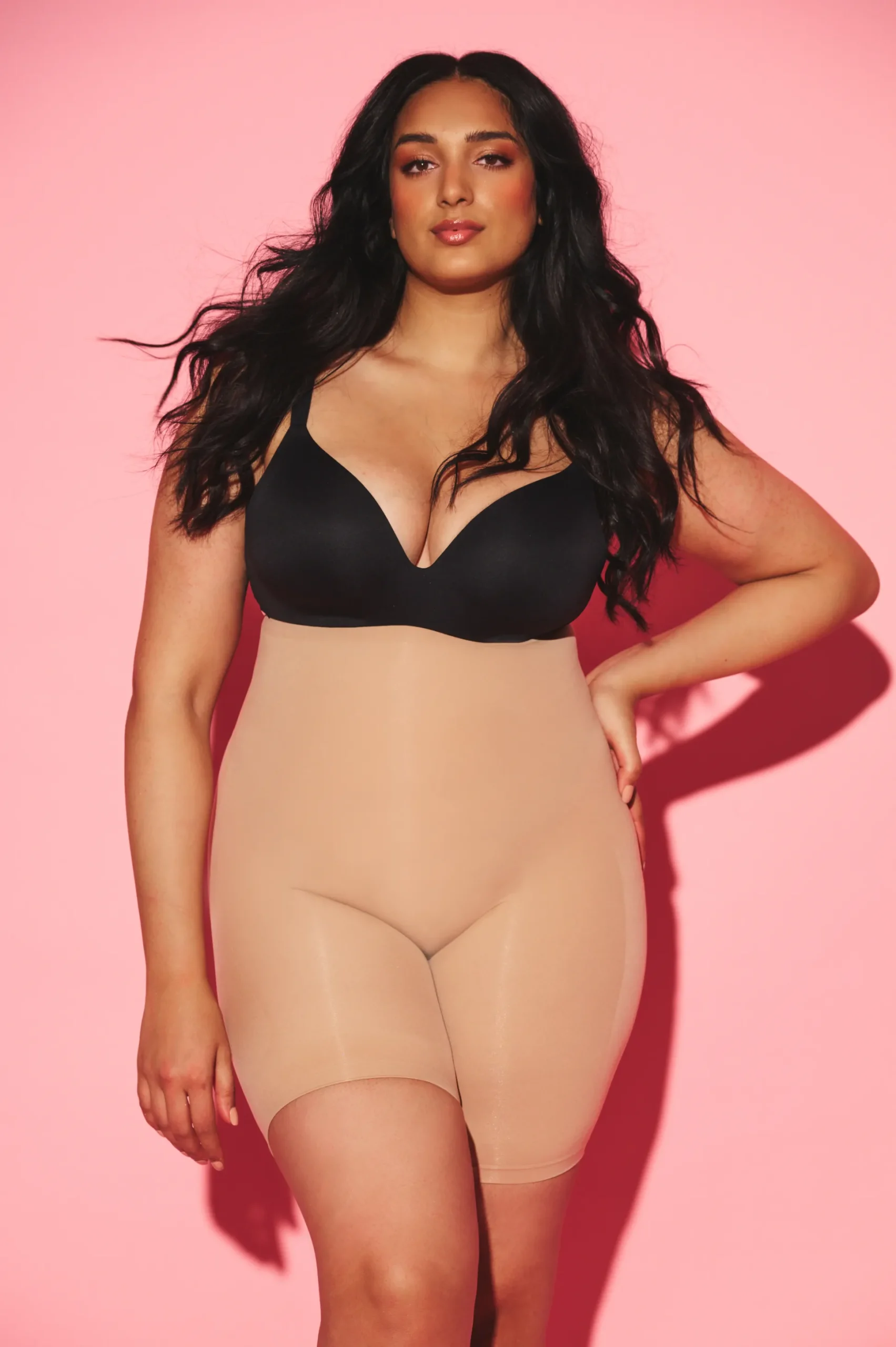 Aansluitende shaping shorts met antislip rand