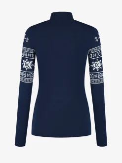 Aansluitende top met logo patroon en col