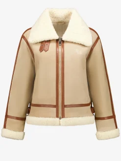 Alleen in de winkel - Lammy coat met contrast biezen