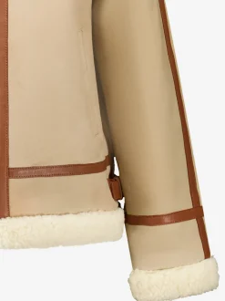 Alleen in de winkel - Lammy coat met contrast biezen