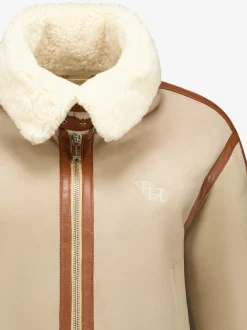 Alleen in de winkel - Lammy coat met contrast biezen