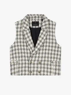 Blazer met tweed patroon