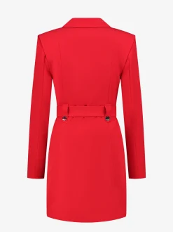 Blazerjurk met ritsen en ceintuur