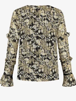 Bloemenprint blouse met ruches