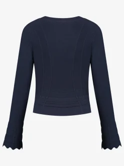 Cardigan met golvende mouwen