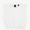 Cropped T-shirt met logo