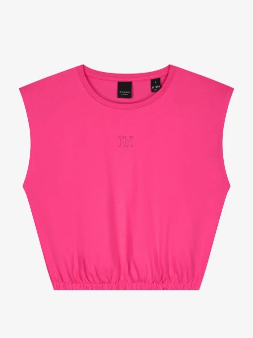 Cropped T-shirt met logo