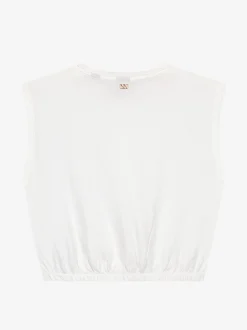 Cropped T-shirt met logo
