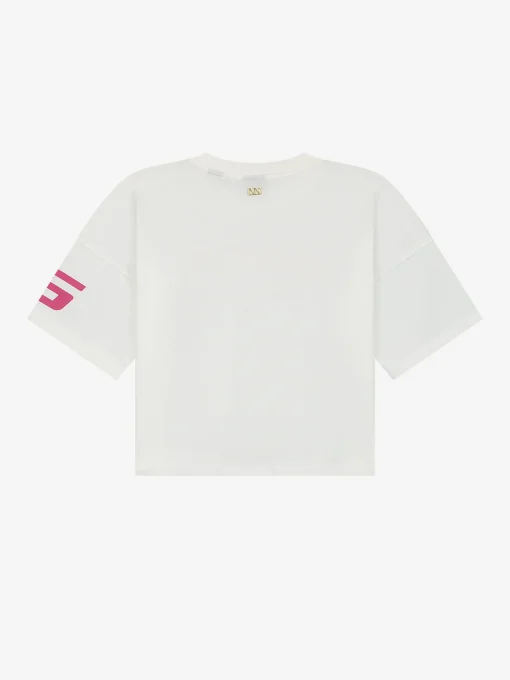Cropped T-shirt met logo