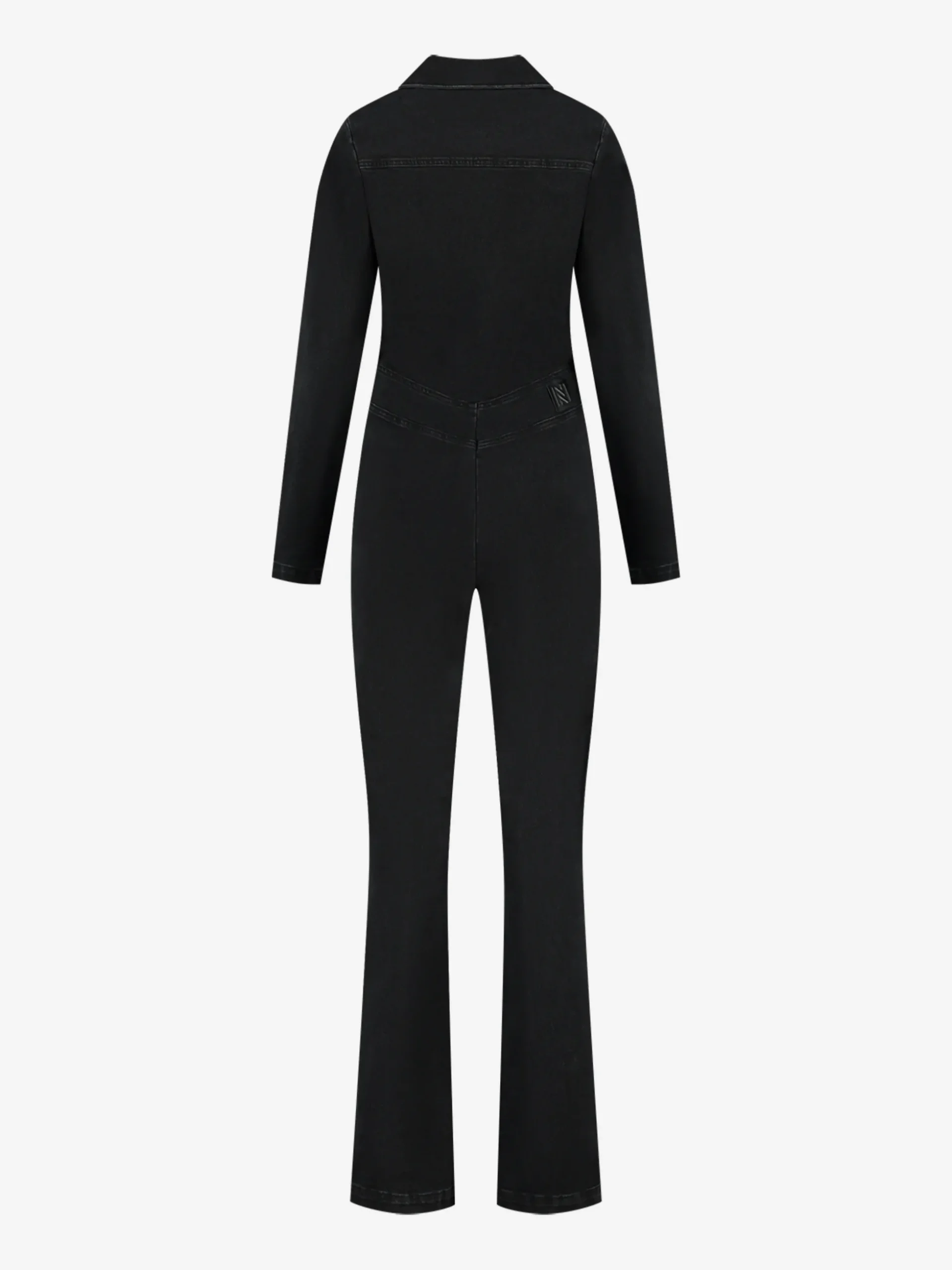 Denim jumpsuit met rits