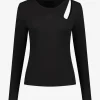 Fitted top met cut-out