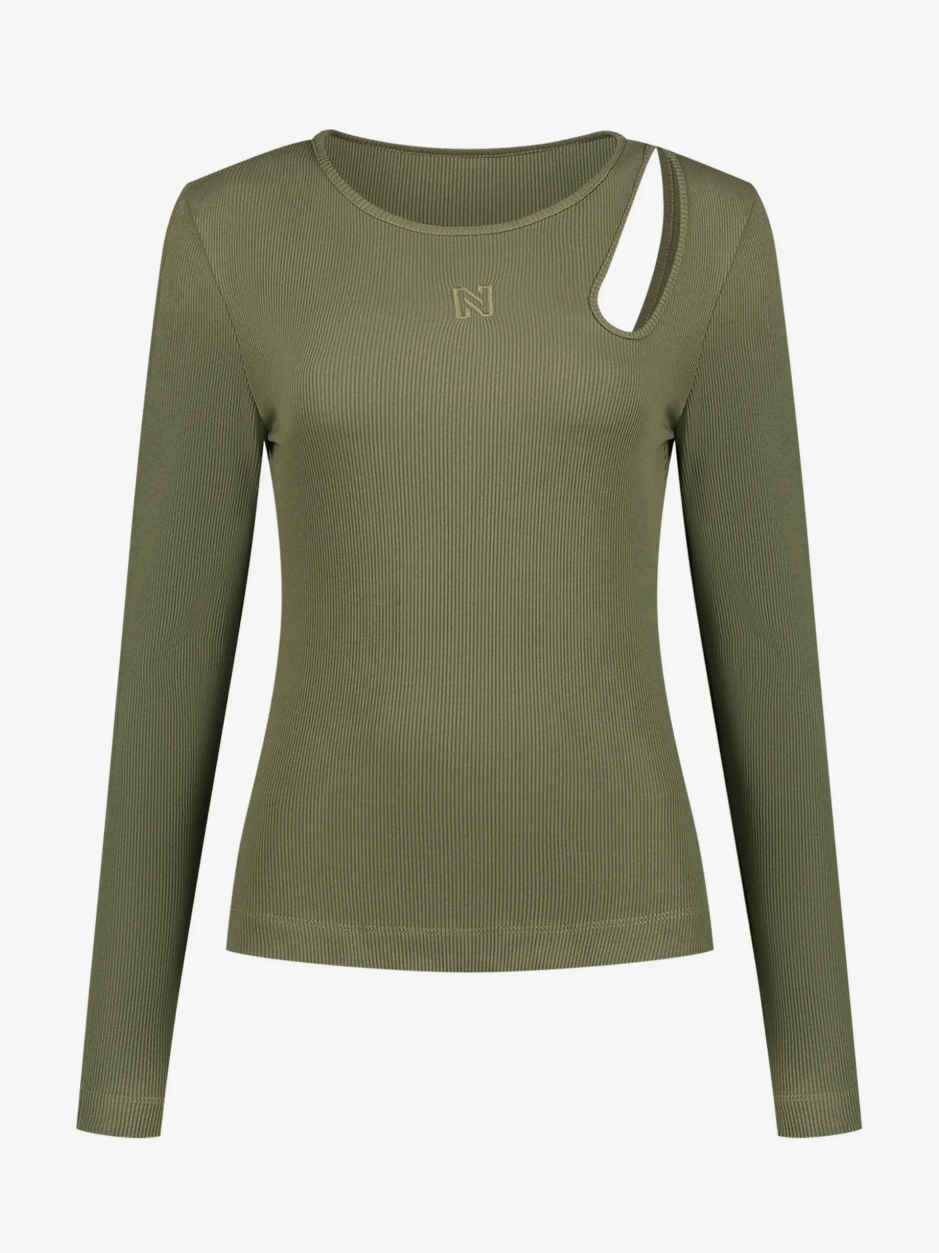 Fitted top met cut-out