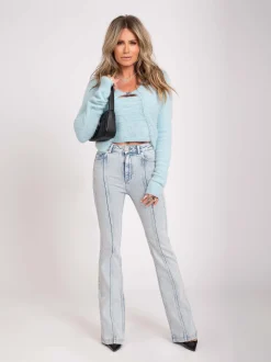 Flare jeans met detail