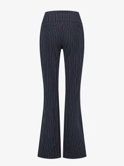 Flared broek met krijtstreep