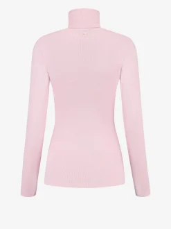 Geribbelde top met col