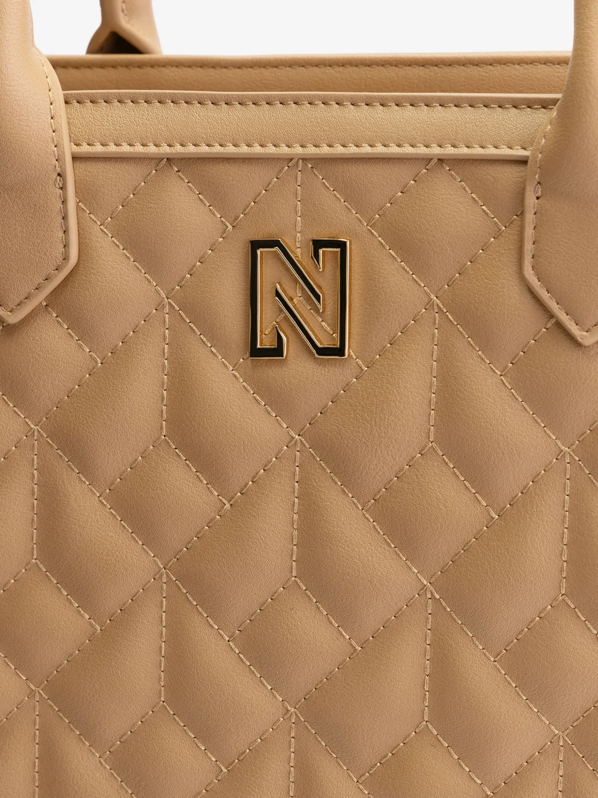 Gewatteerde shopper met N-logo