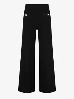 High waist pantalon met elastische tailleband
